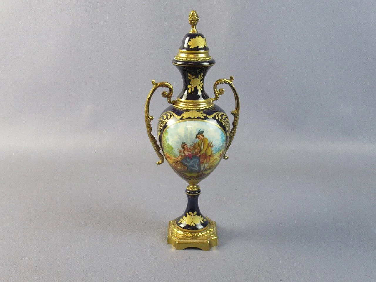 French porcelain and bronze amphora vase 3