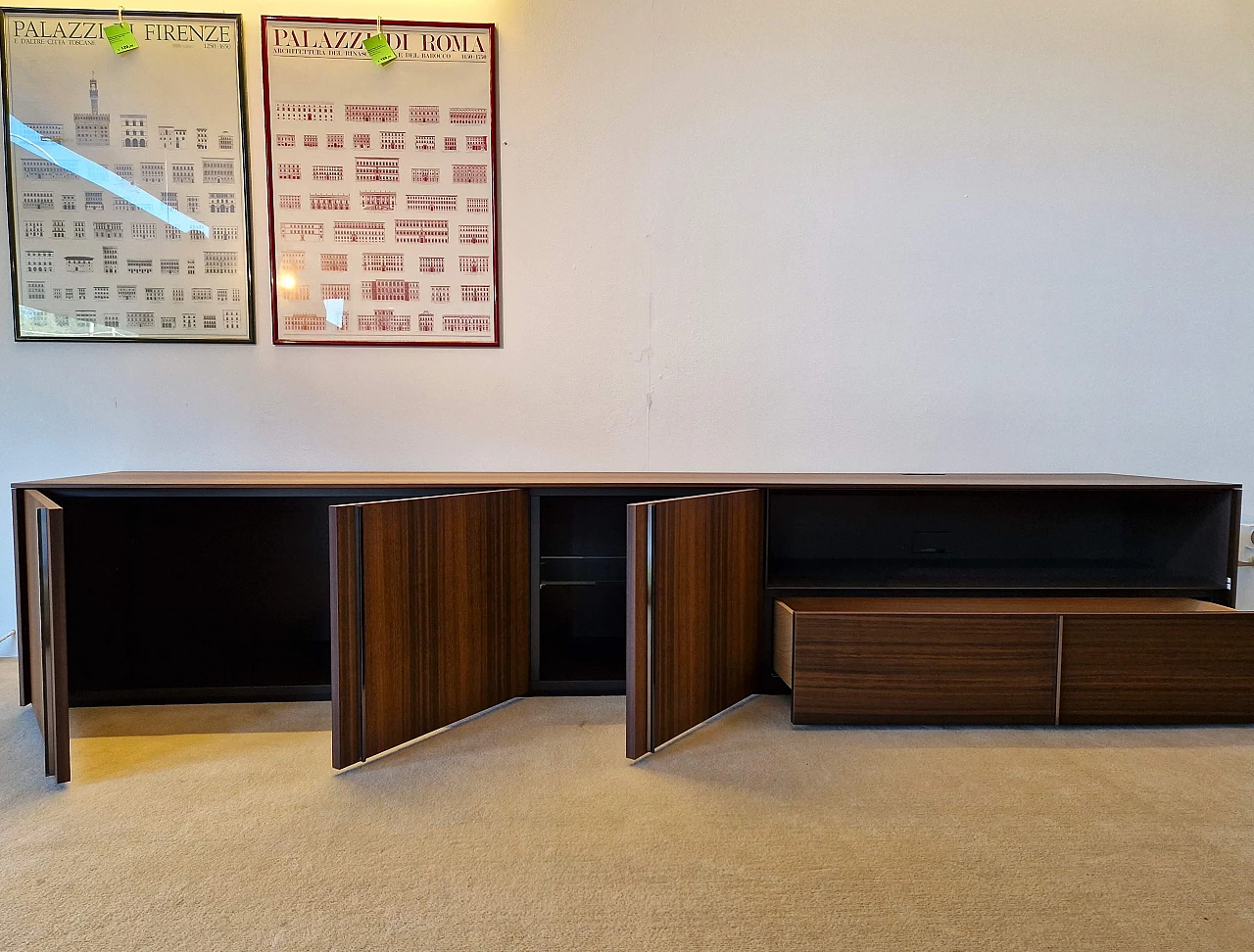 Pass-word sideboard in eucalyptus by Dante Bonuccelli for Molteni & C., 2000s 2