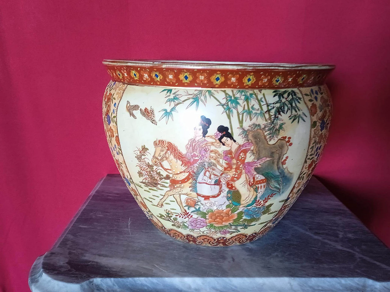 Asian ceramic cachepot, 1960s 17