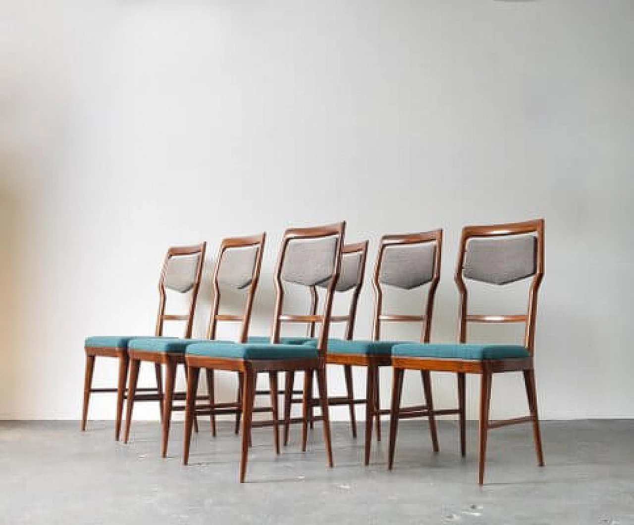 6 Teak dining chairs by La Permanente Mobili Cantù, 1950s 27