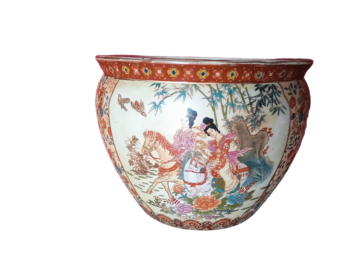 Asian ceramic cachepot, 1960s 18