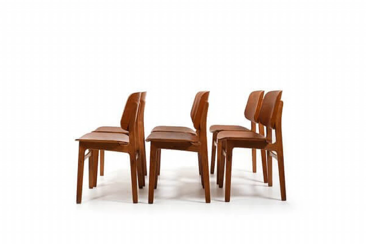 6 Chairs 155 and table 162 by Børge Mogensen for Søborg Møbelfabrik, 1960s 21