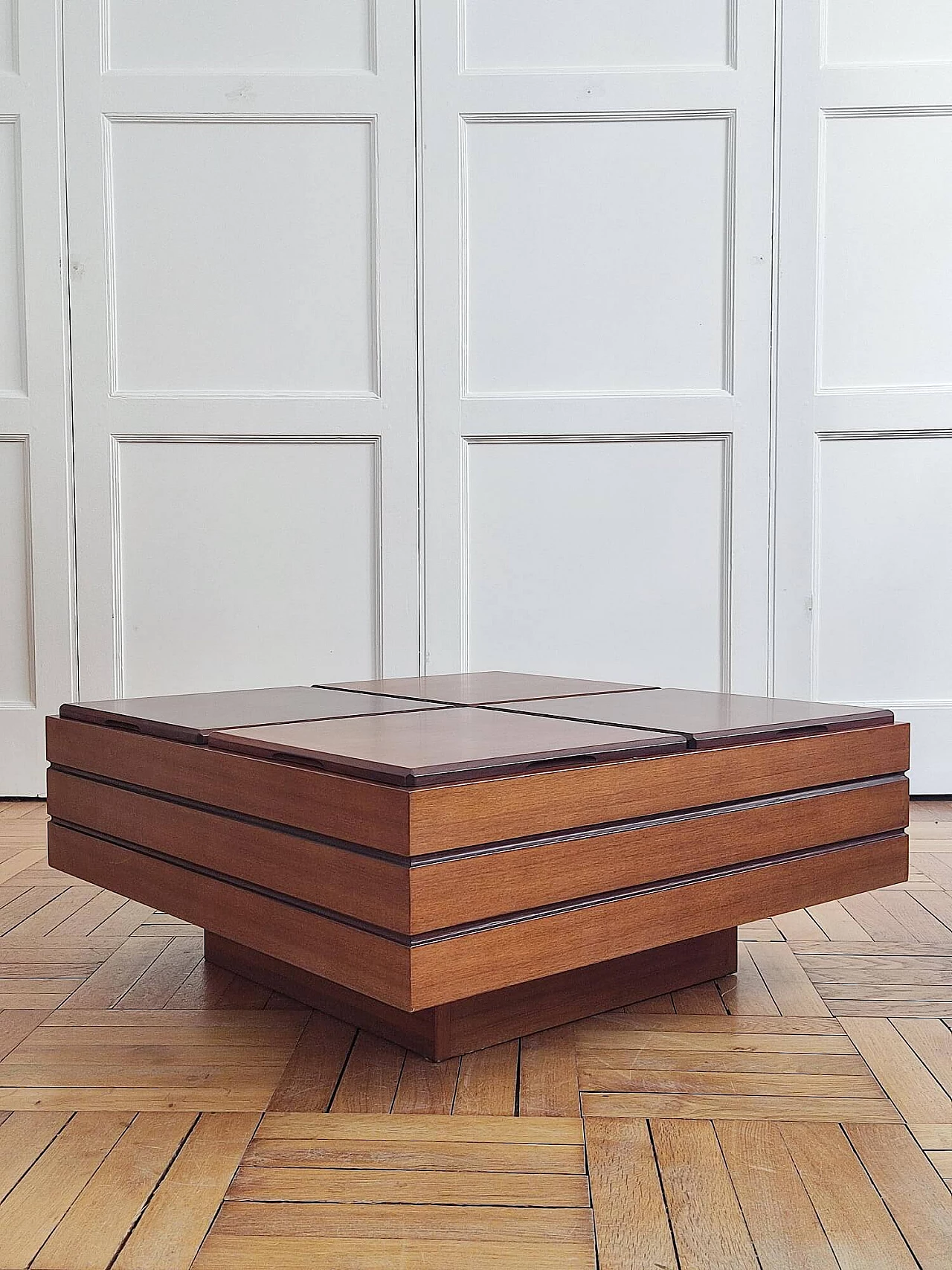 Teak coffee table by Carlo Hauner for Format, 1960s 1