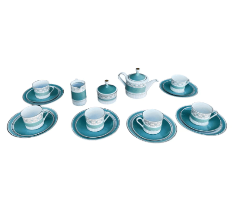 Set colazione 15 pz in porcellana decorata LAMPADARIO