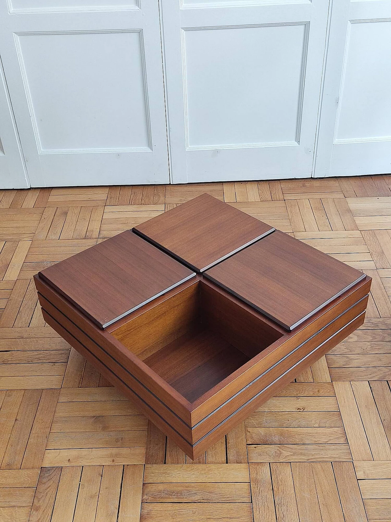 Teak coffee table by Carlo Hauner for Format, 1960s 2