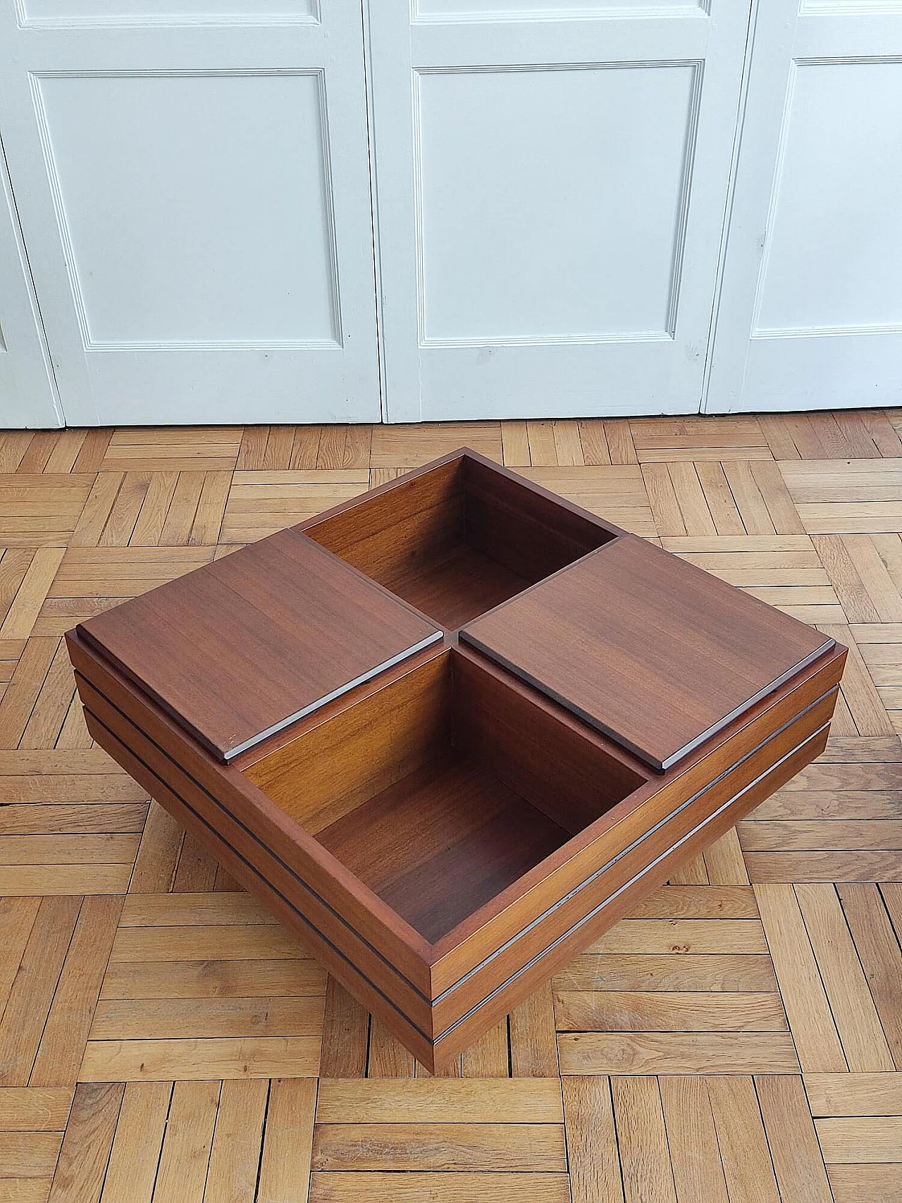 Teak coffee table by Carlo Hauner for Format, 1960s 4