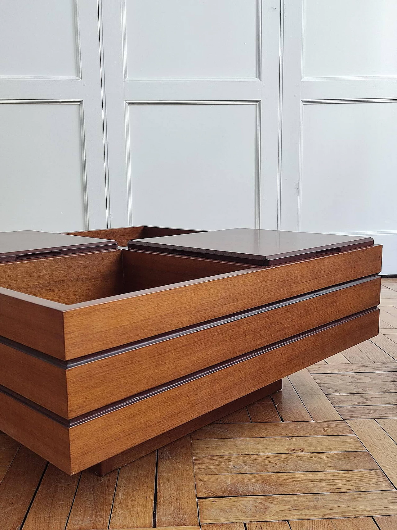 Teak coffee table by Carlo Hauner for Format, 1960s 5