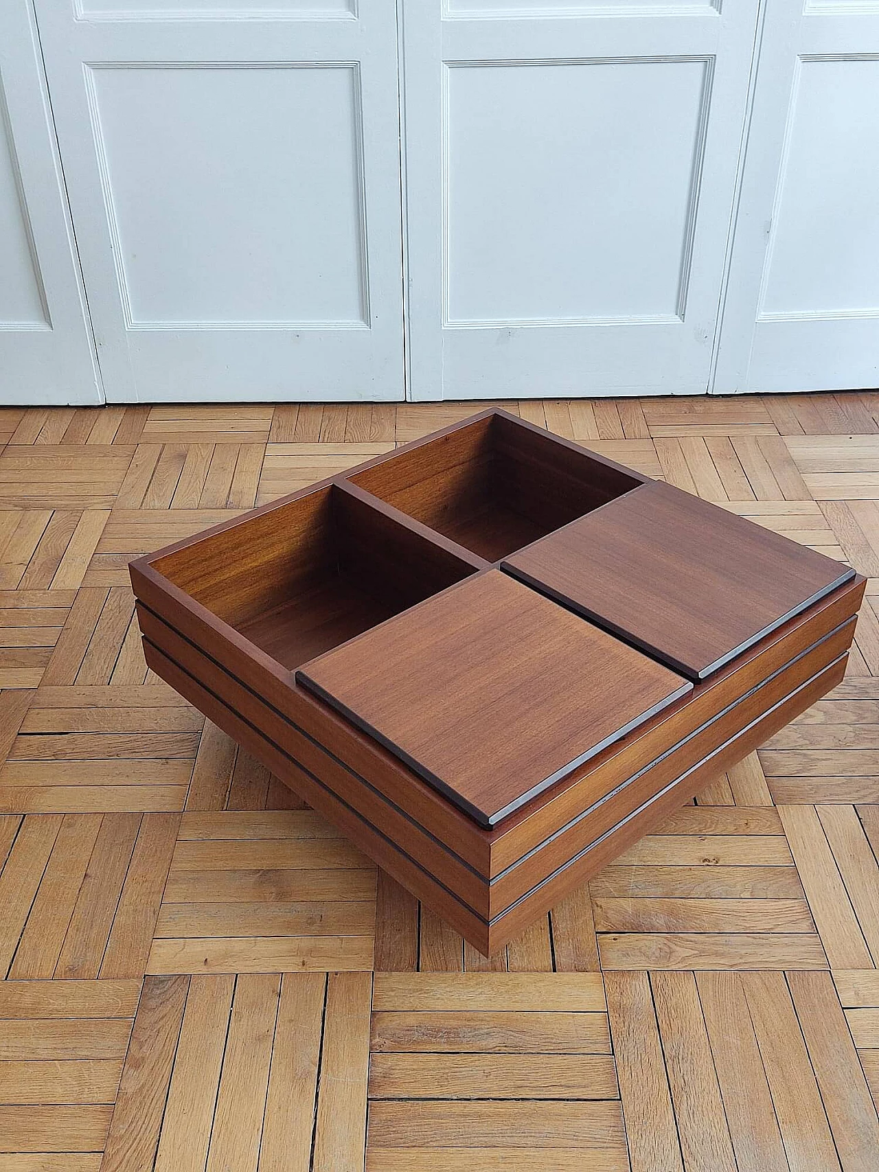 Teak coffee table by Carlo Hauner for Format, 1960s 8