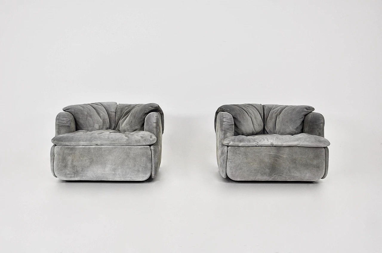 Confidential sofa and pair of armchairs by Alberto Rosselli for Saporiti, 1970s 9