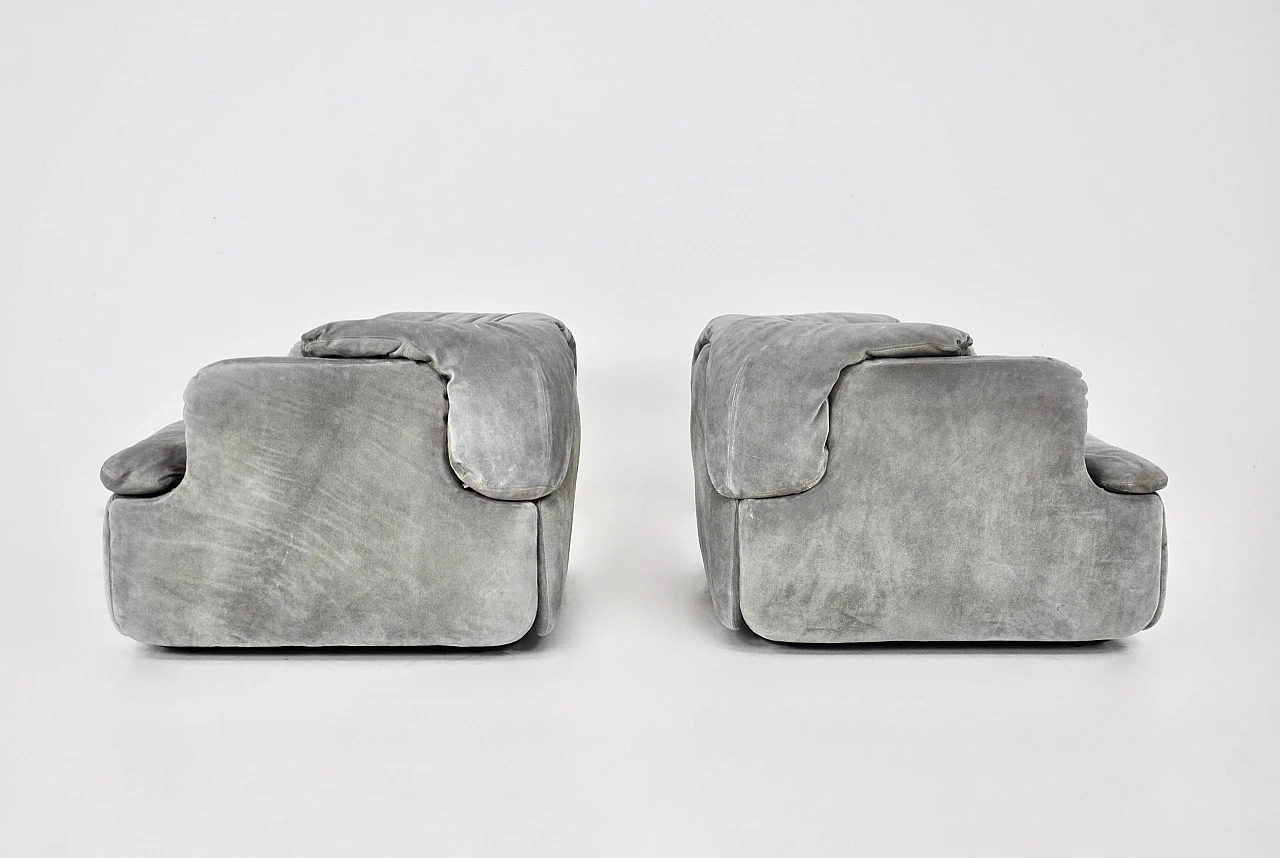 Confidential sofa and pair of armchairs by Alberto Rosselli for Saporiti, 1970s 15