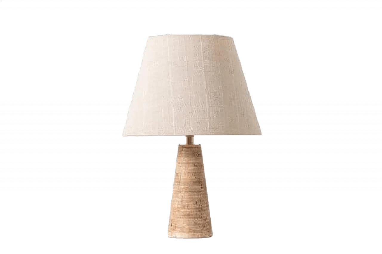 Table lamp with travertine base, 1960s 8