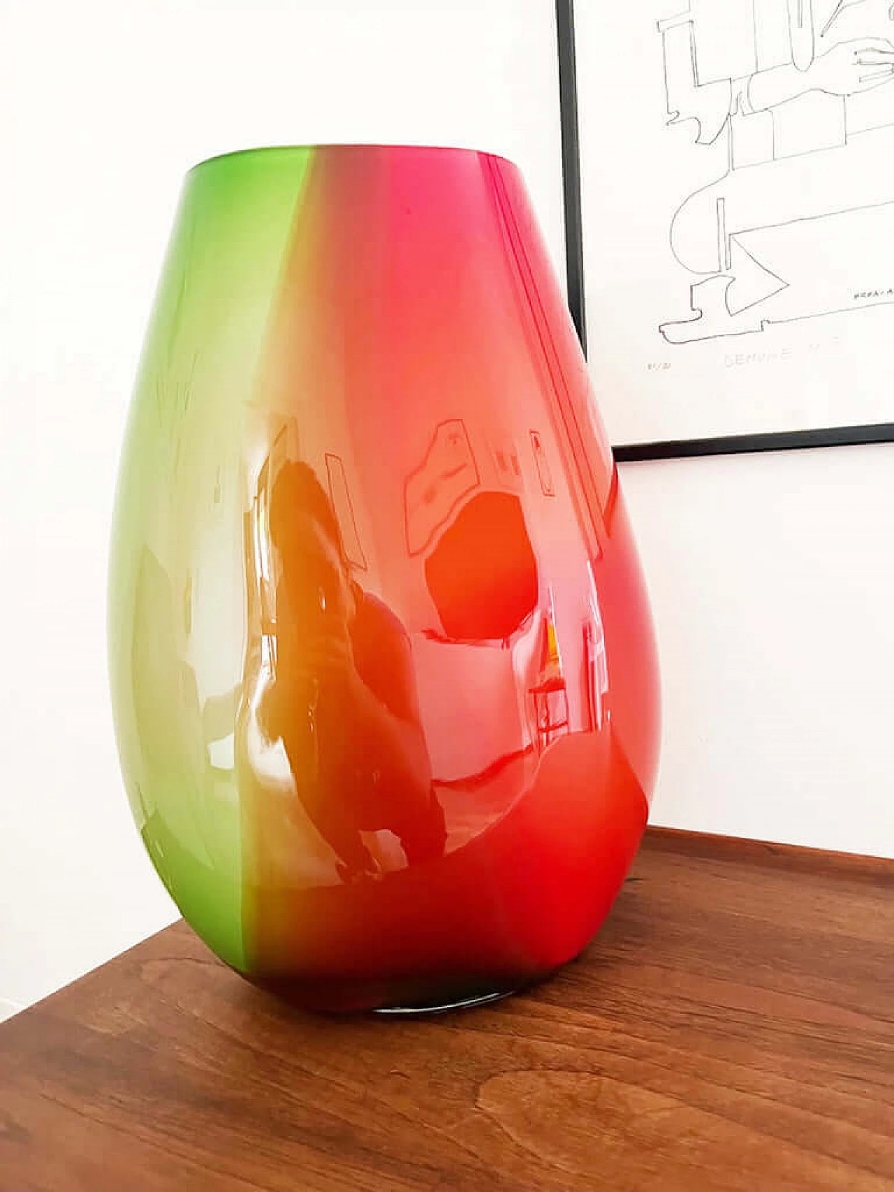 Murano glass table lamp attributed to Nason, 1970s 4