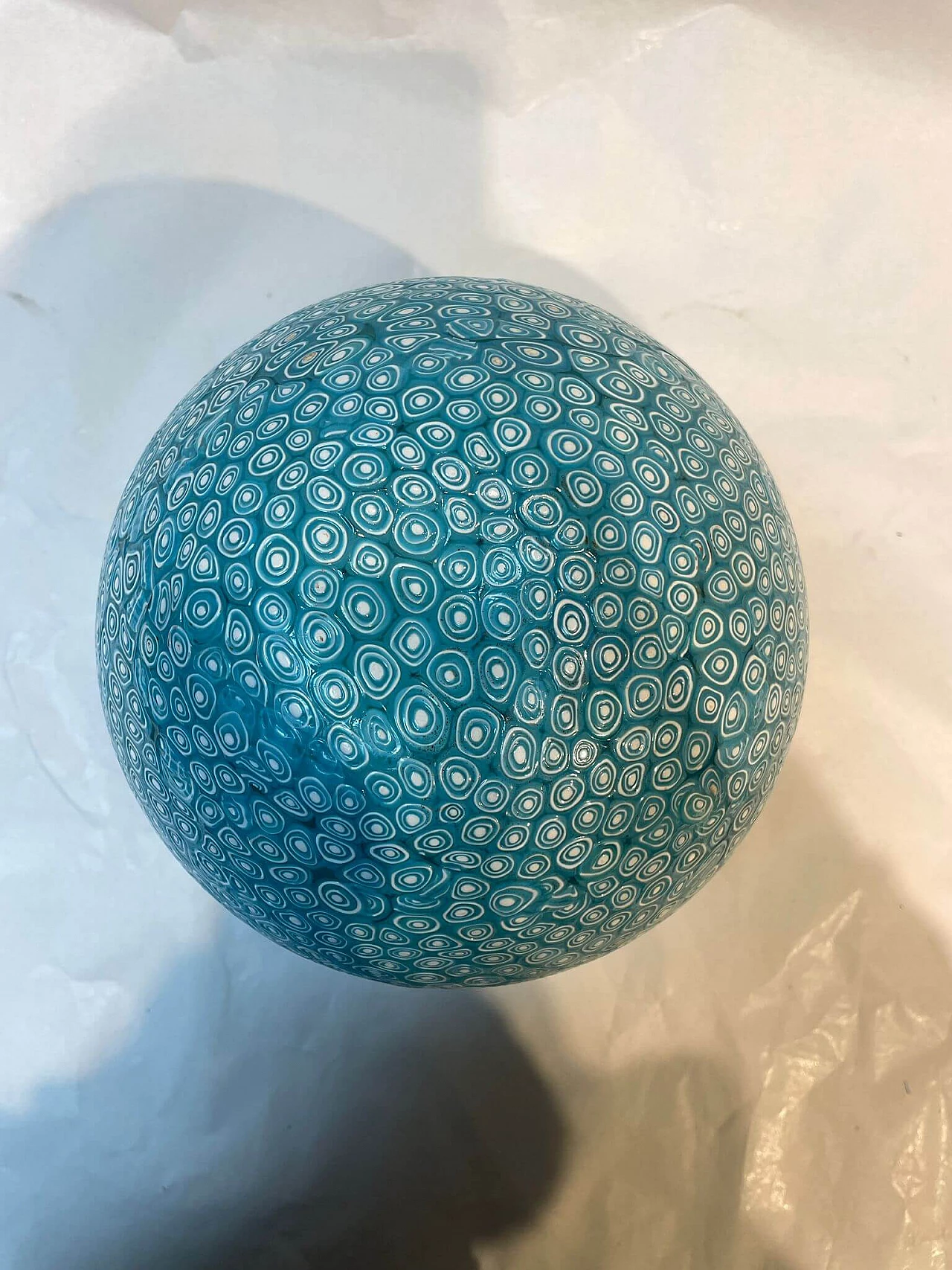 Murrina-style glass ball vase, 1980s 2