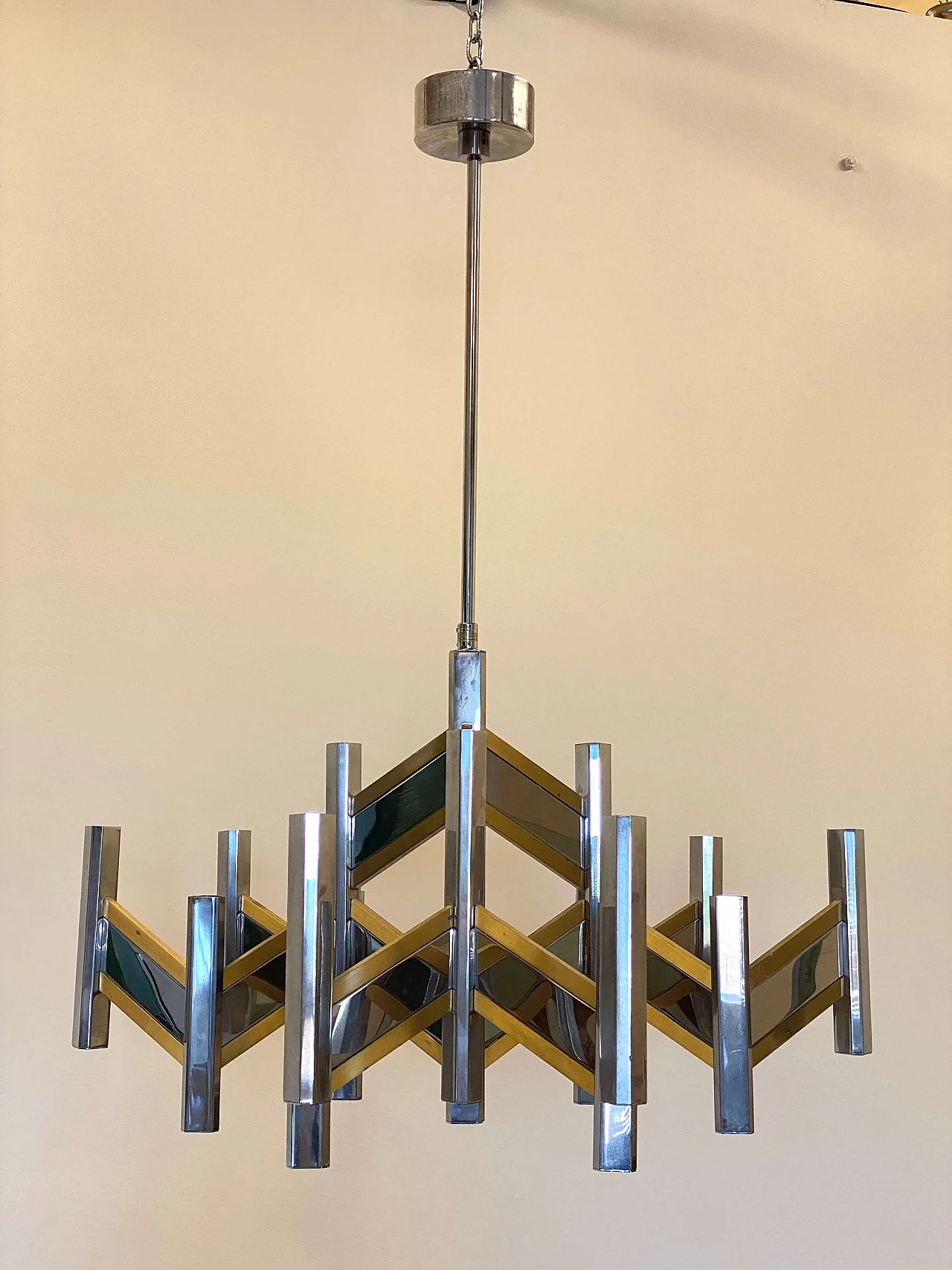 Concorde chandelier by Gaetano Sciolari, 1970s 1