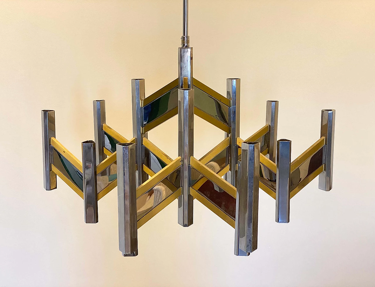 Concorde chandelier by Gaetano Sciolari, 1970s 2