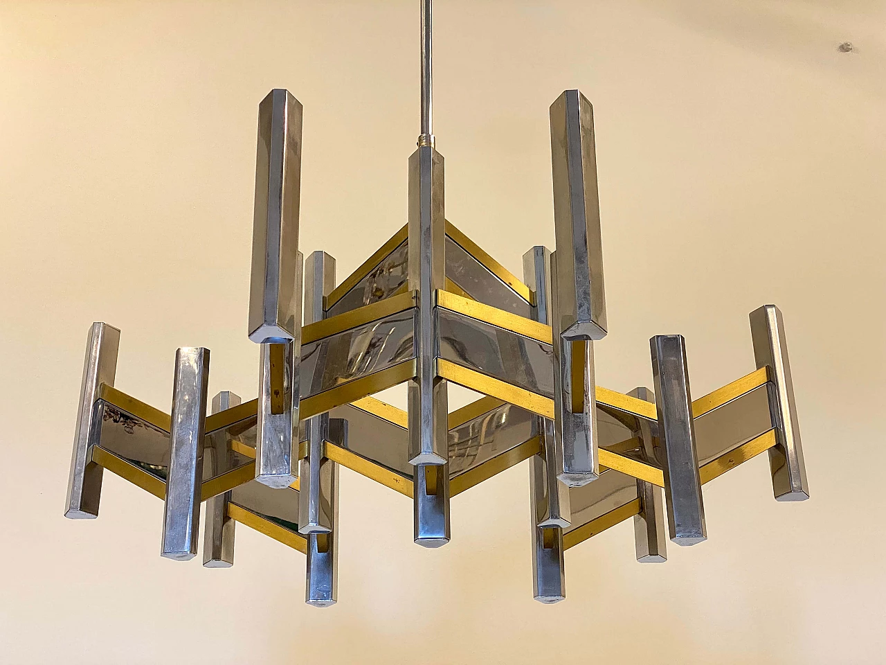 Concorde chandelier by Gaetano Sciolari, 1970s 3