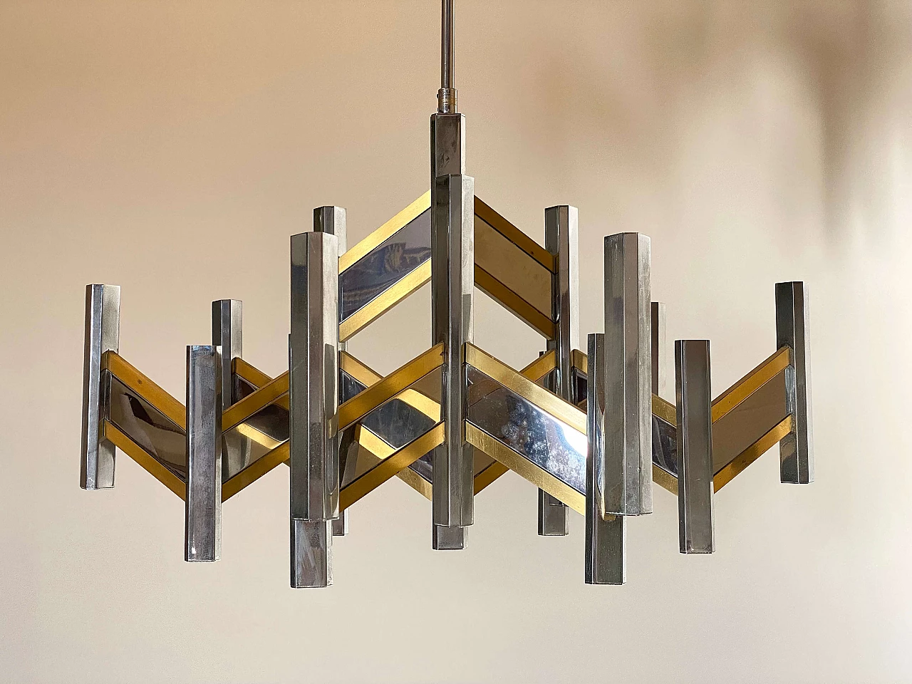 Concorde chandelier by Gaetano Sciolari, 1970s 6