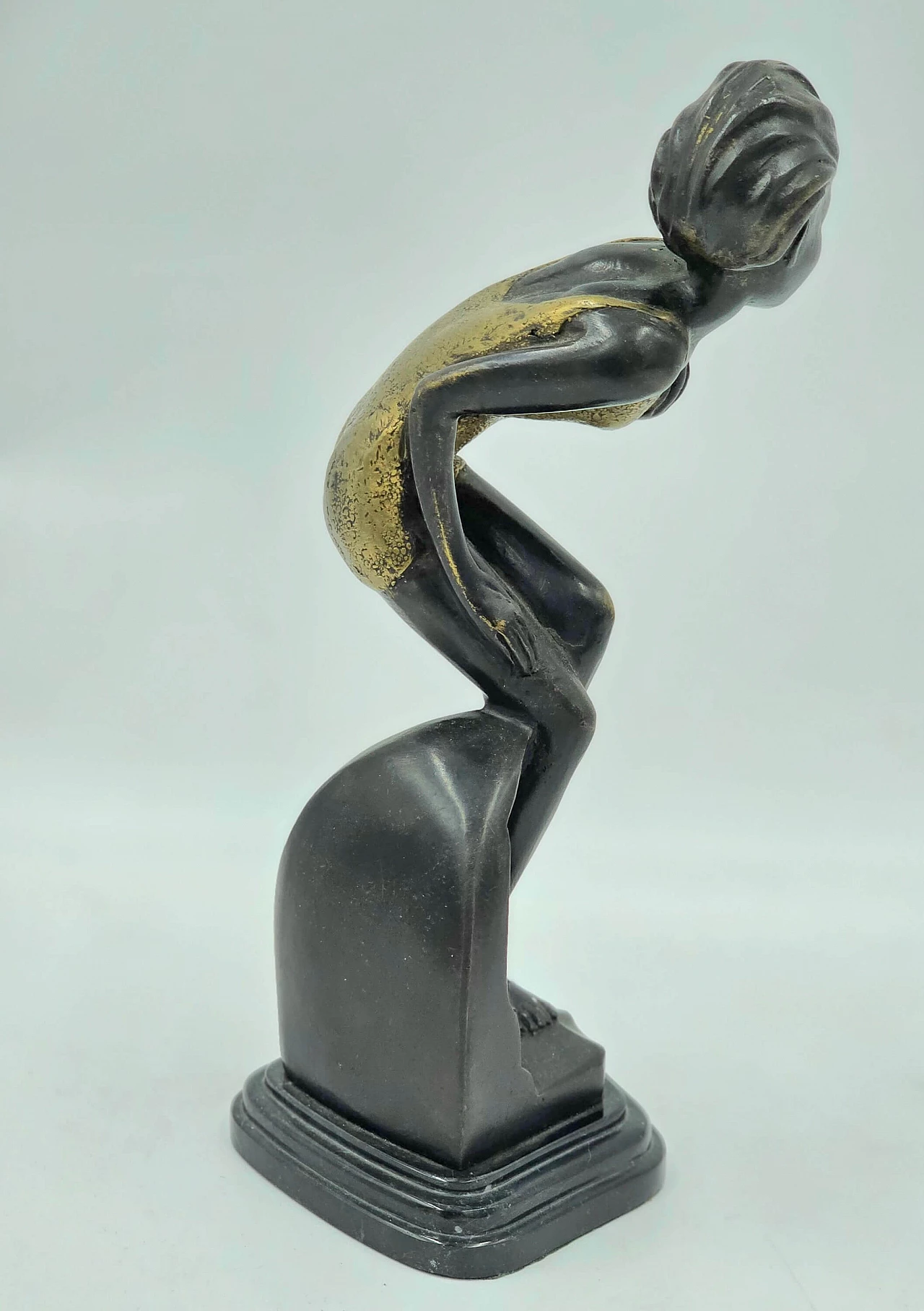 Josef Lorenzl, painted bronze sculpture, 1930s 4