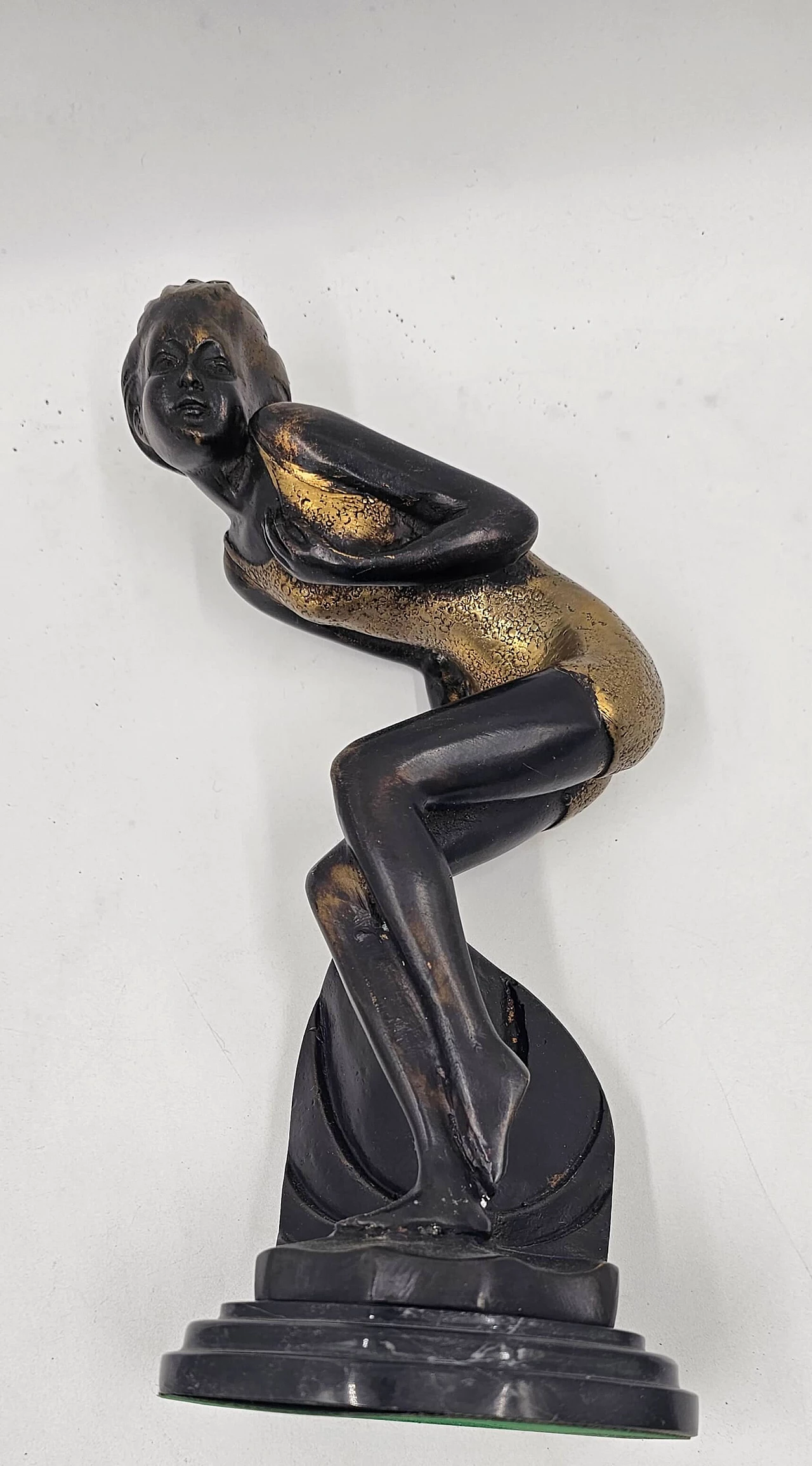 Josef Lorenzl, painted bronze sculpture, 1930s 6