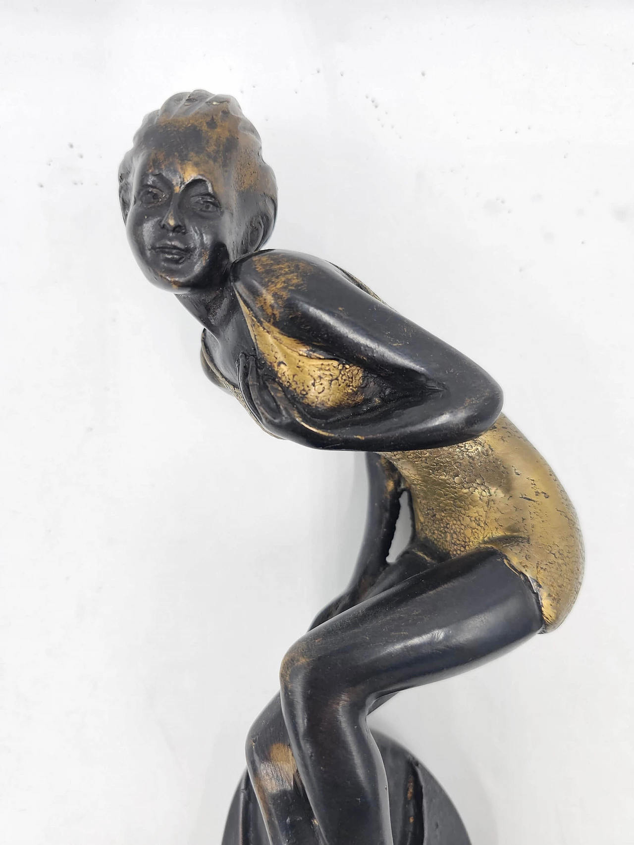 Josef Lorenzl, painted bronze sculpture, 1930s 7