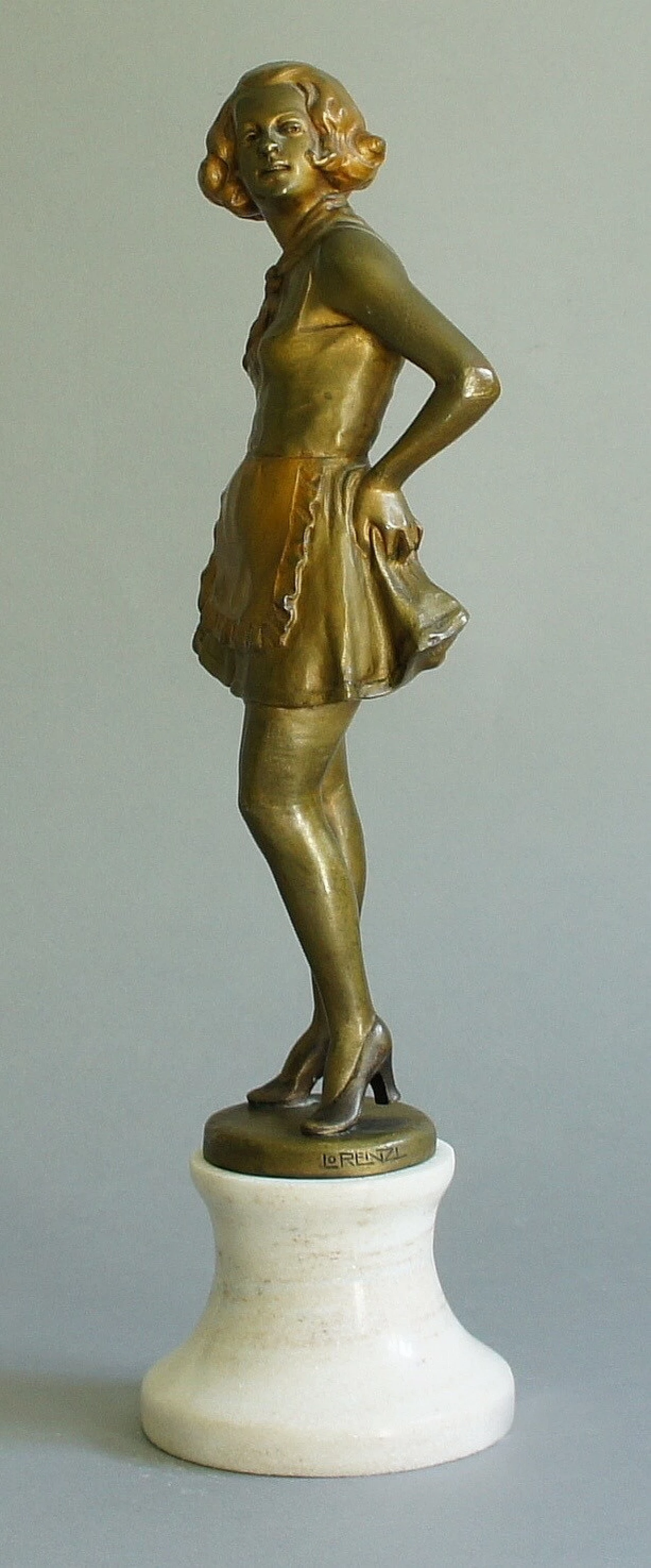 Josef Lorenzl, painted bronze sculpture, 1930s 11