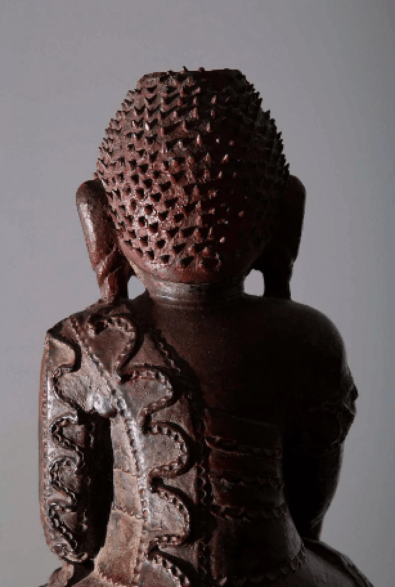 Wood Buddha sculpture, 19th century 9