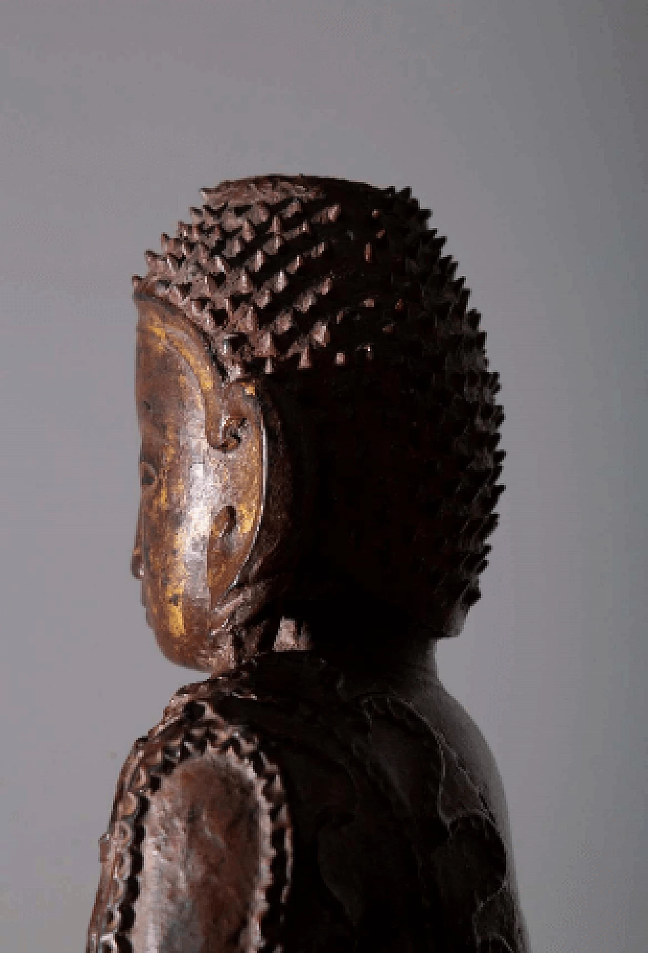 Wood Buddha sculpture, 19th century 11