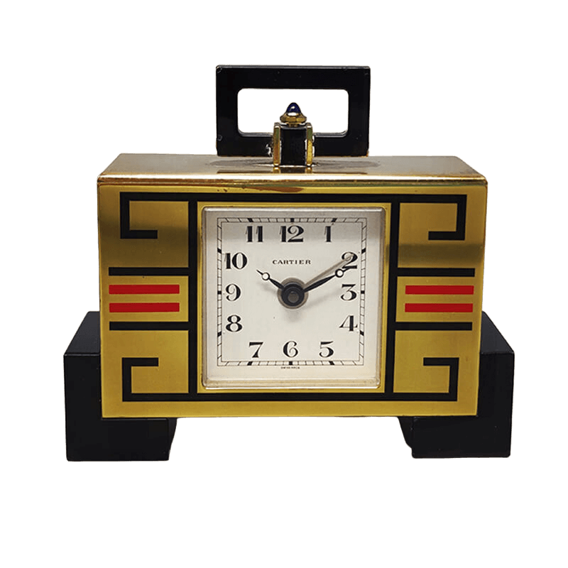 Art Deco pendulette alarm clock by Cartier 1990s