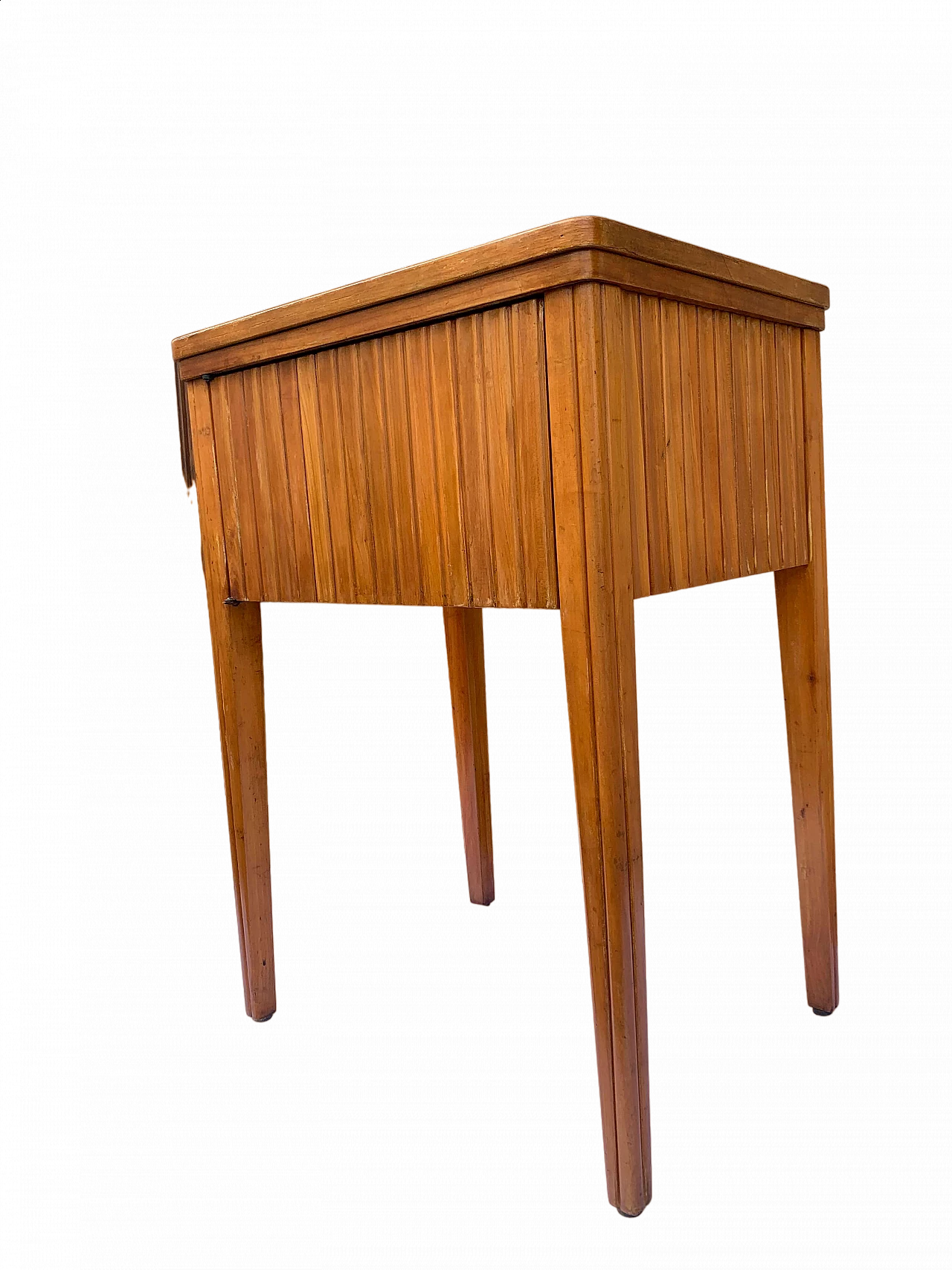 Wooden coffee table with opening top and internal compartment, 1940s 13