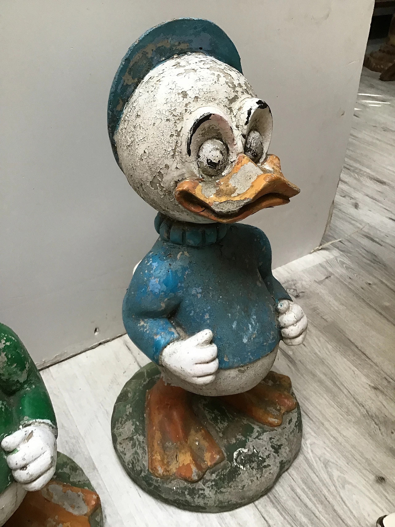 3 Concrete garden sculptures depicting Huey, Dewey and Louie, 1950s 2