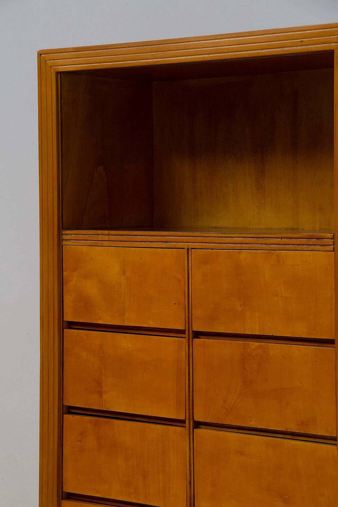 Wooden chest of drawers with grissinita frame attributed to Paolo Buffa, 1950s 7