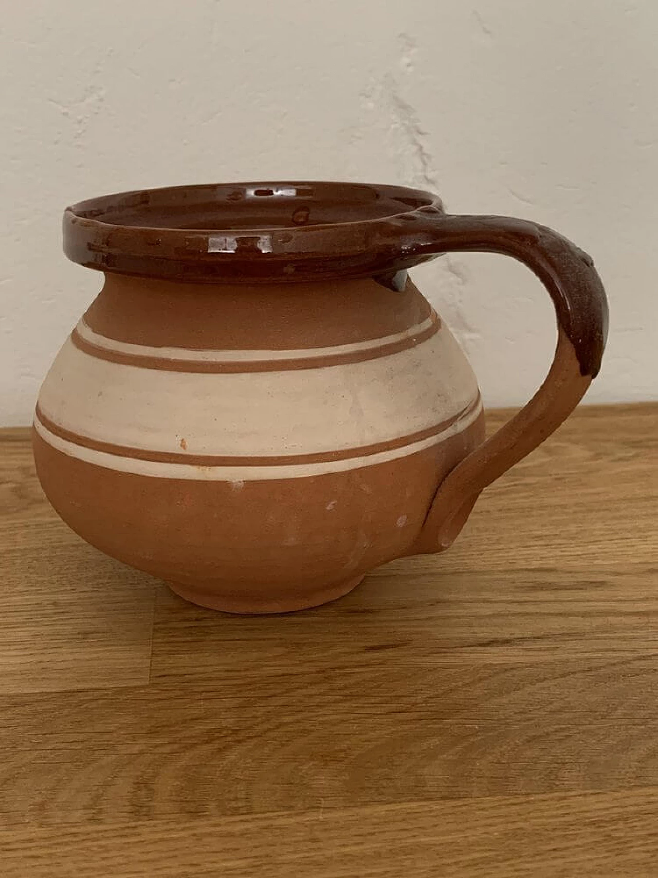 Hungarian glazed ceramic pitcher, 1950s 1
