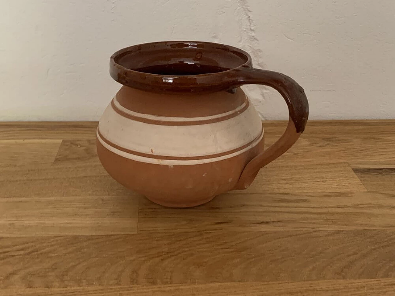 Hungarian glazed ceramic pitcher, 1950s 3