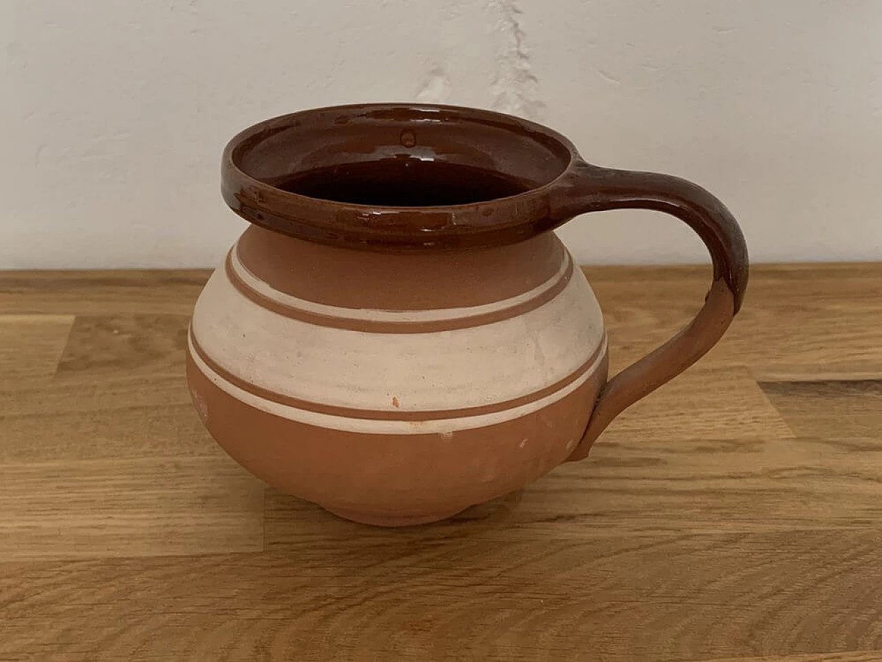 Hungarian glazed ceramic pitcher, 1950s 5