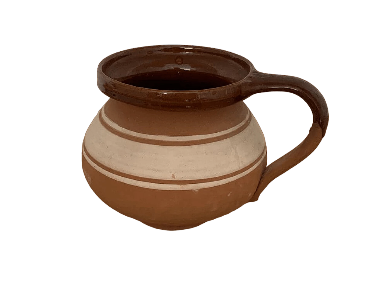 Hungarian glazed ceramic pitcher, 1950s 6