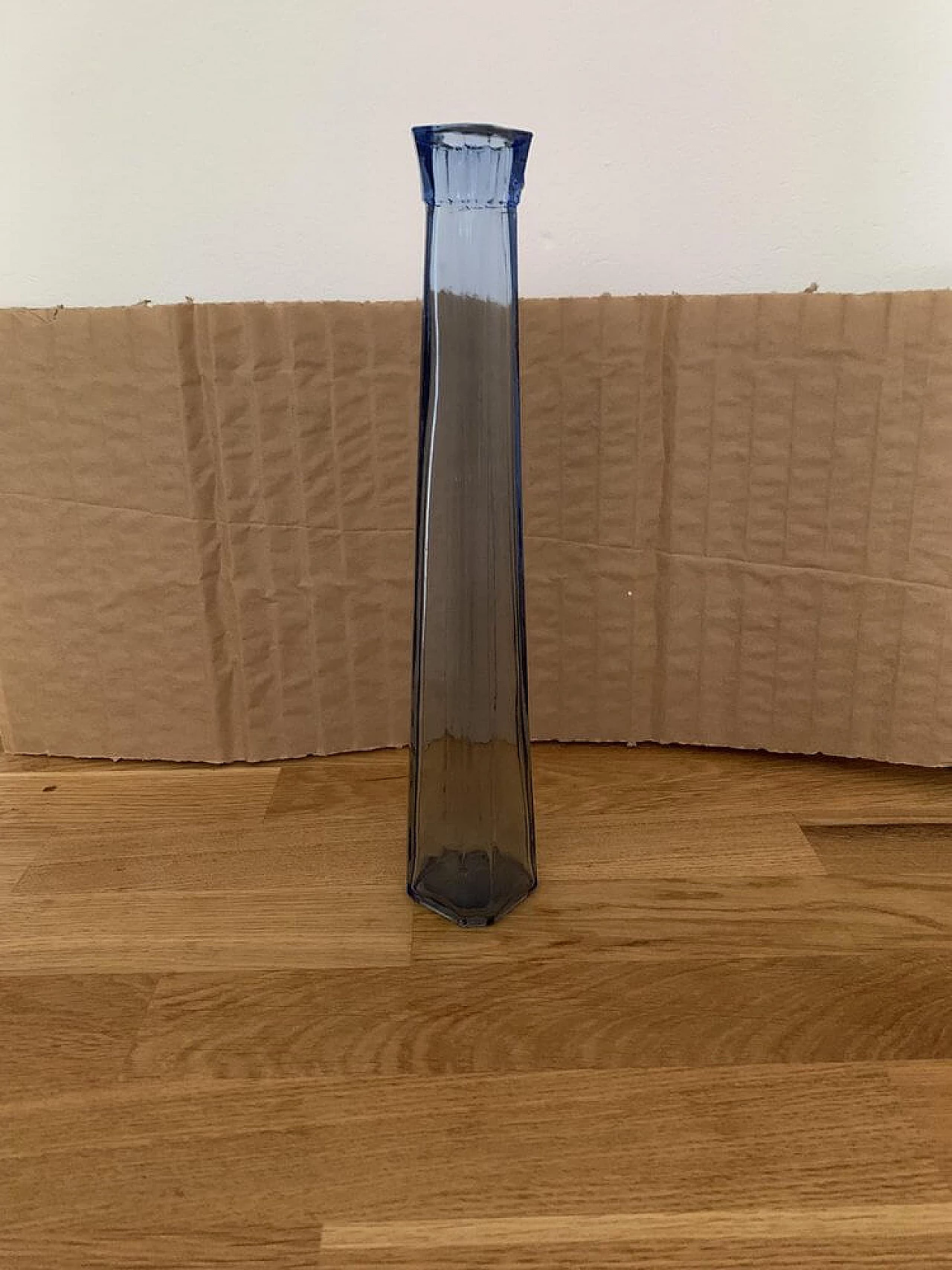 Blue glass vase, 1980s 1