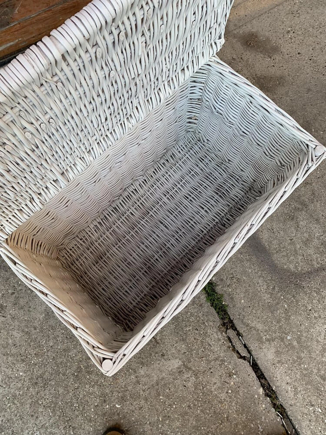 Hungarian white wicker chest, 1990s 1