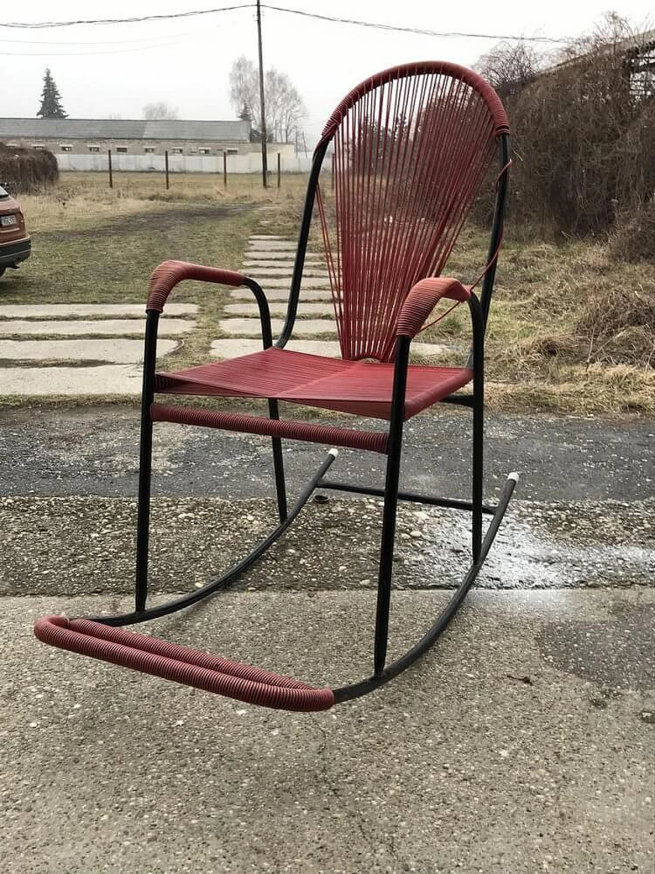 Metal and plastic rocking chair, 1960s 1