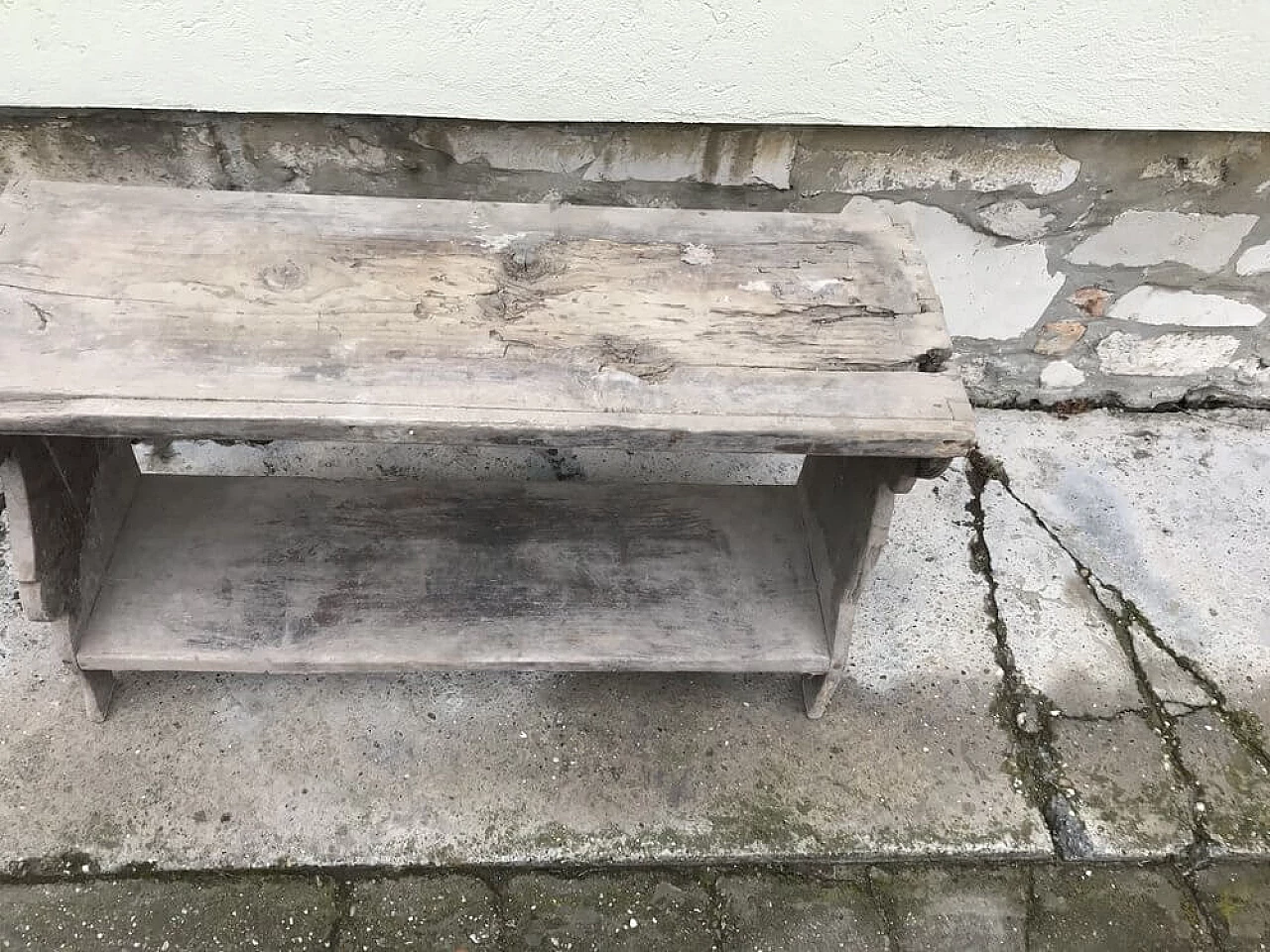 Rustic pine bench, early 20th century 2