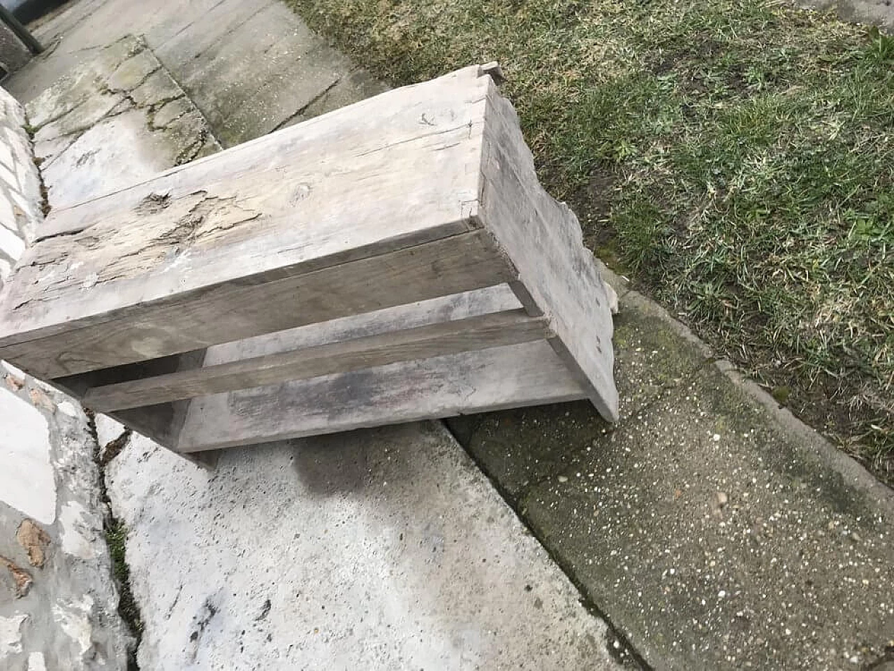 Rustic pine bench, early 20th century 4