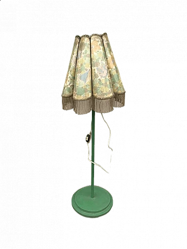 Floor lamp with fringed plastic shade, 1950s