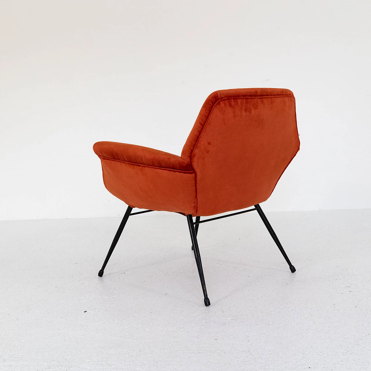 Armchair with metal and fabric structure, 1950s 5