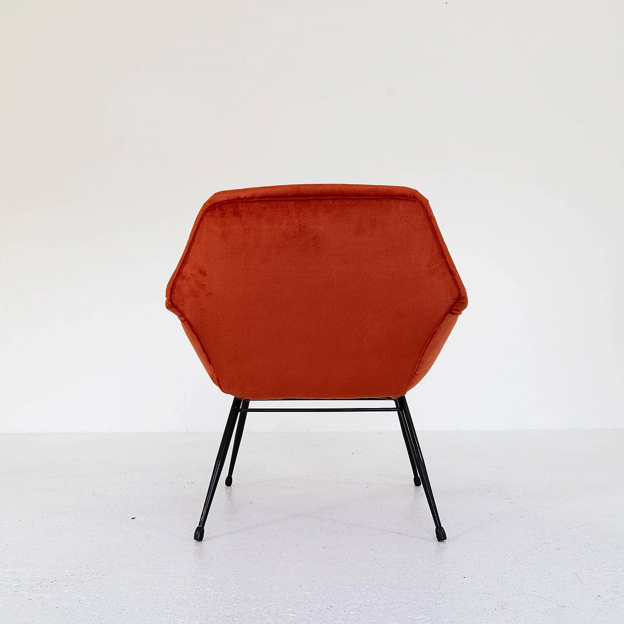 Armchair with metal and fabric structure, 1950s 6