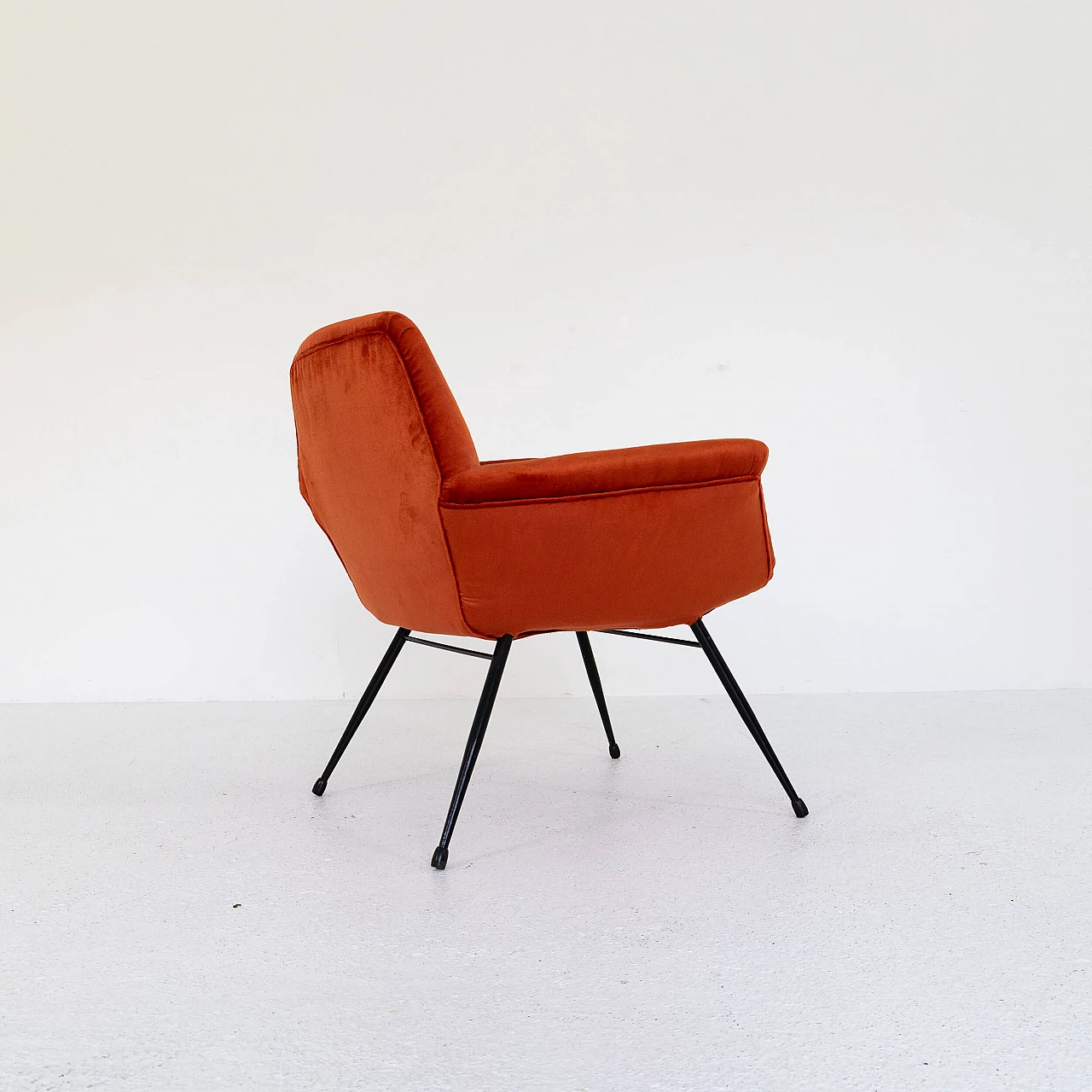 Armchair with metal and fabric structure, 1950s 8