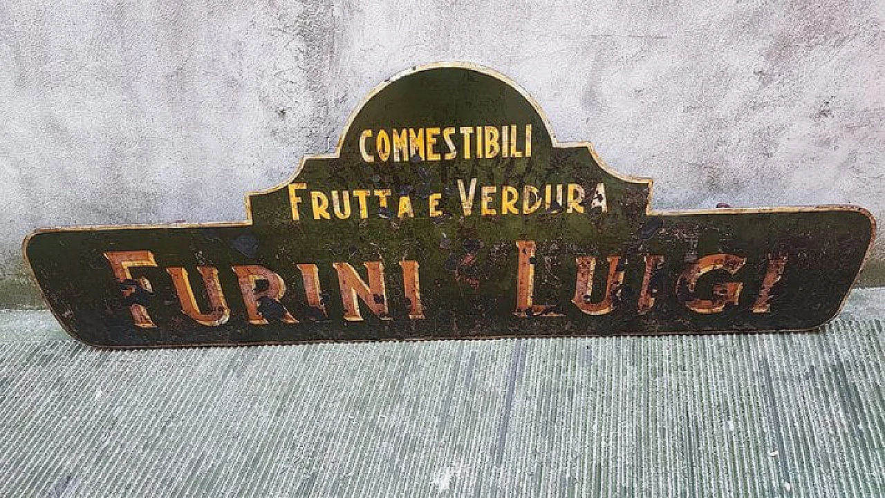 Metal grocery store sign, 1930s 2