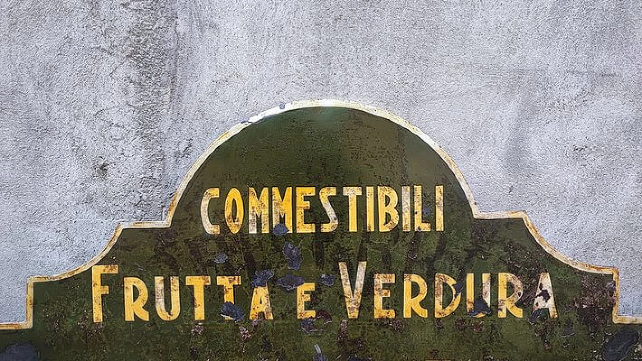 Metal grocery store sign, 1930s 3