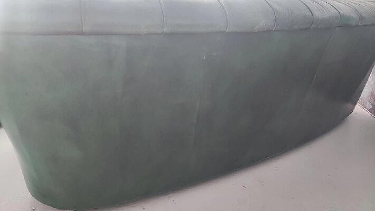 Green leather Chesterfield sofa, 1950s 10