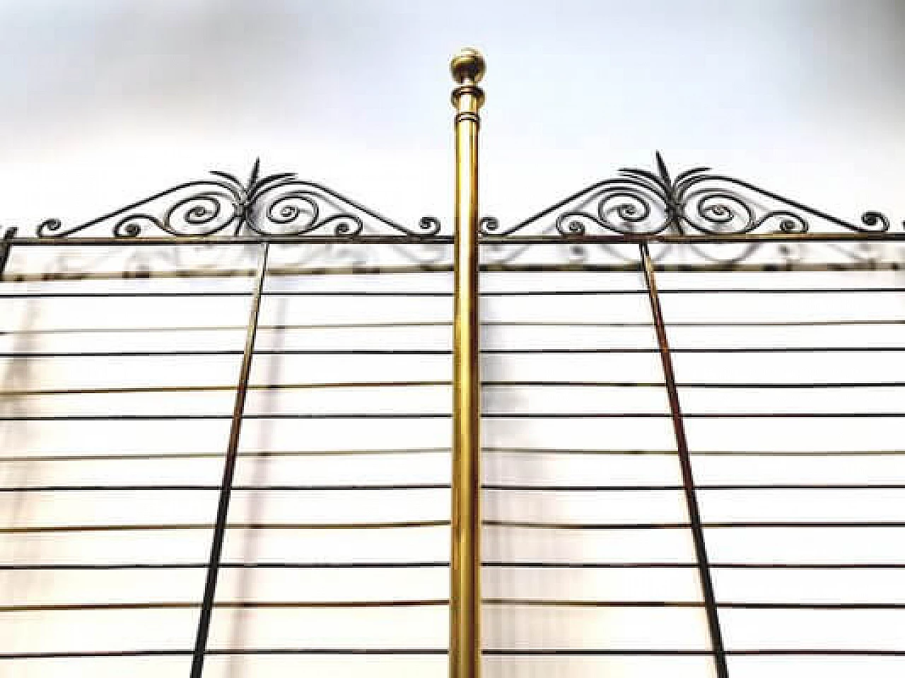 Brass and wrought iron bakery bread stand, 1920s 7