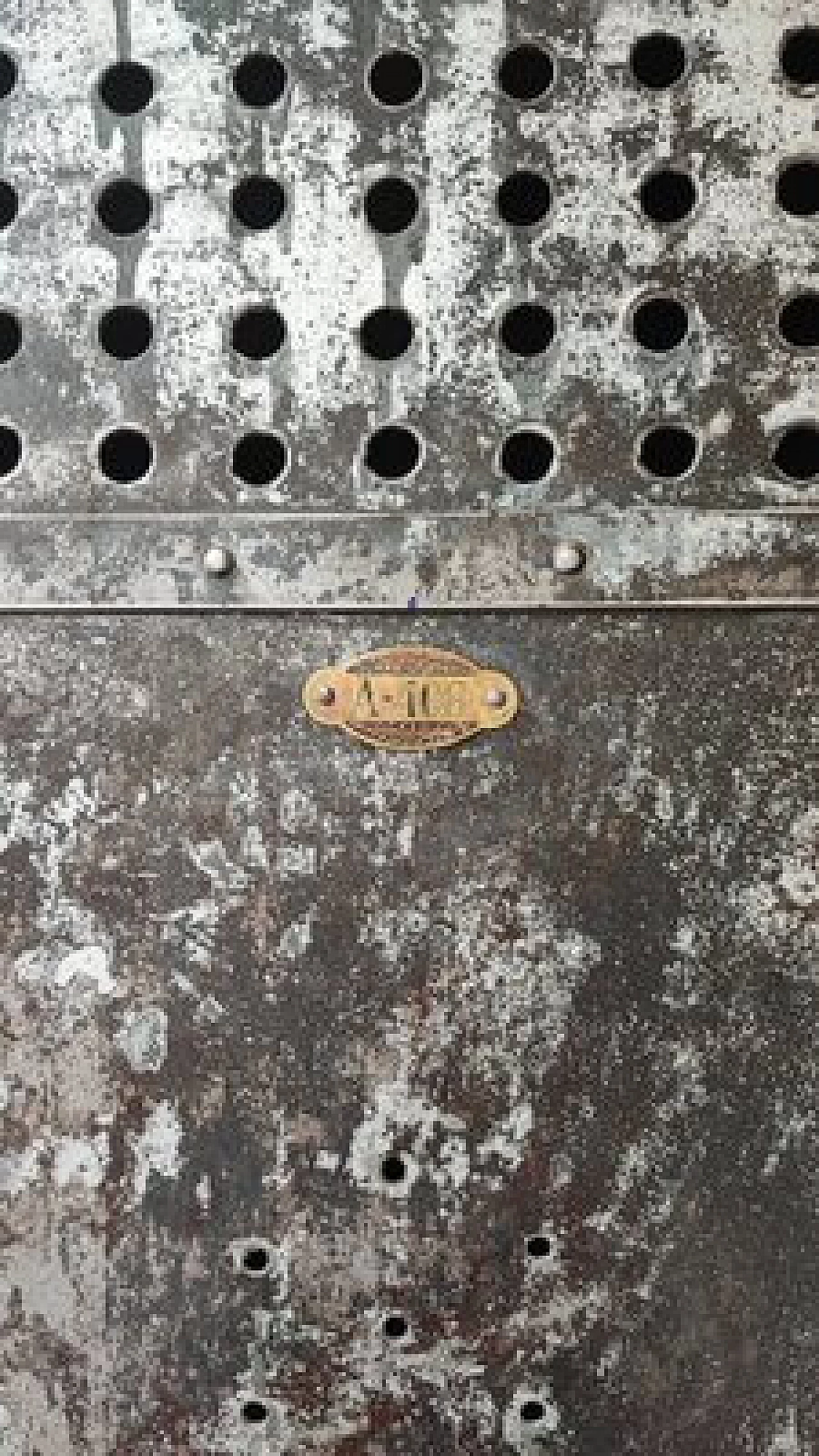 Industrial iron cabinet with wooden shelves, 1930s 6