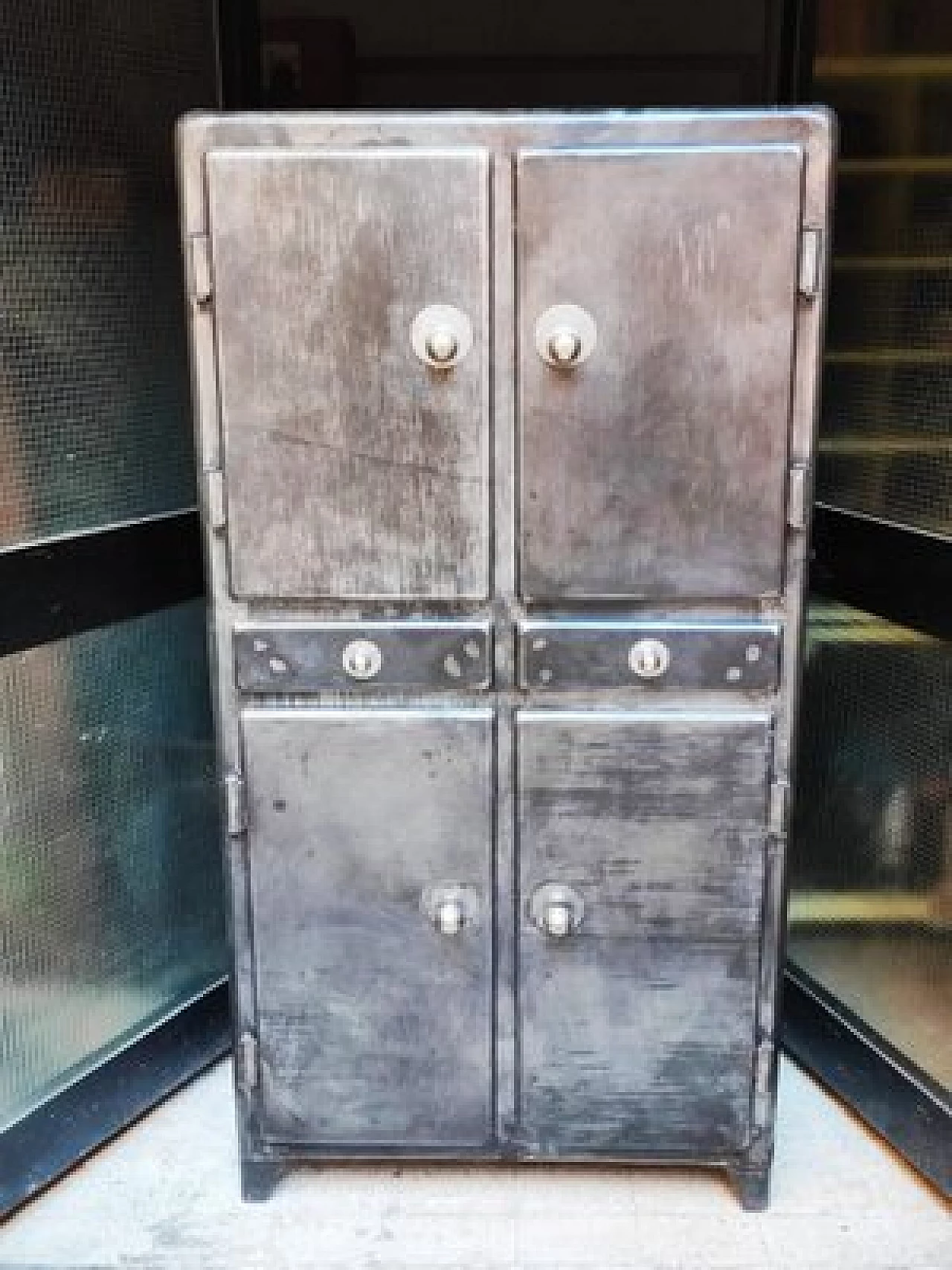 French metal larder unit, 1950s 1458875